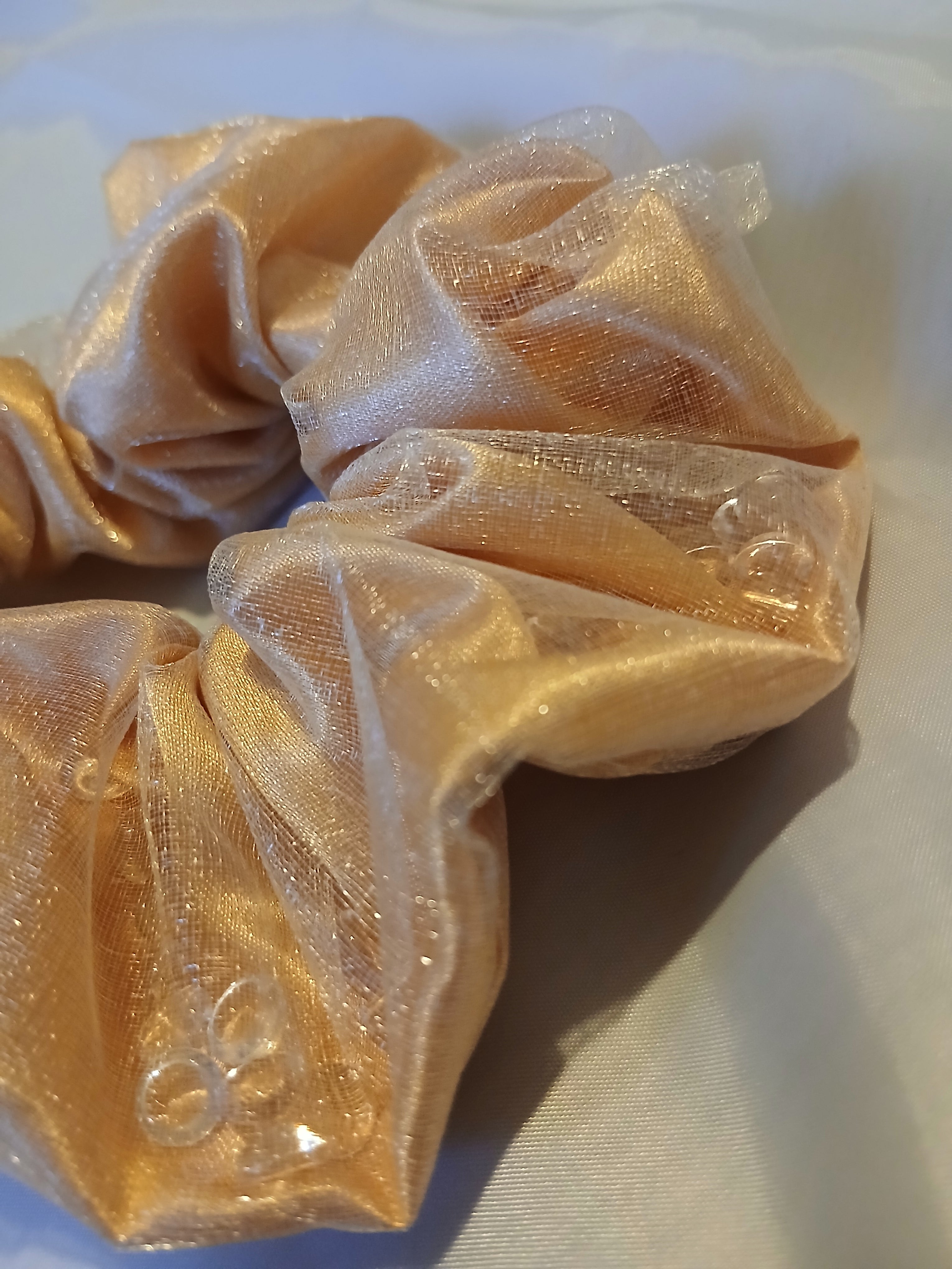 Scrunchie double layered with beads